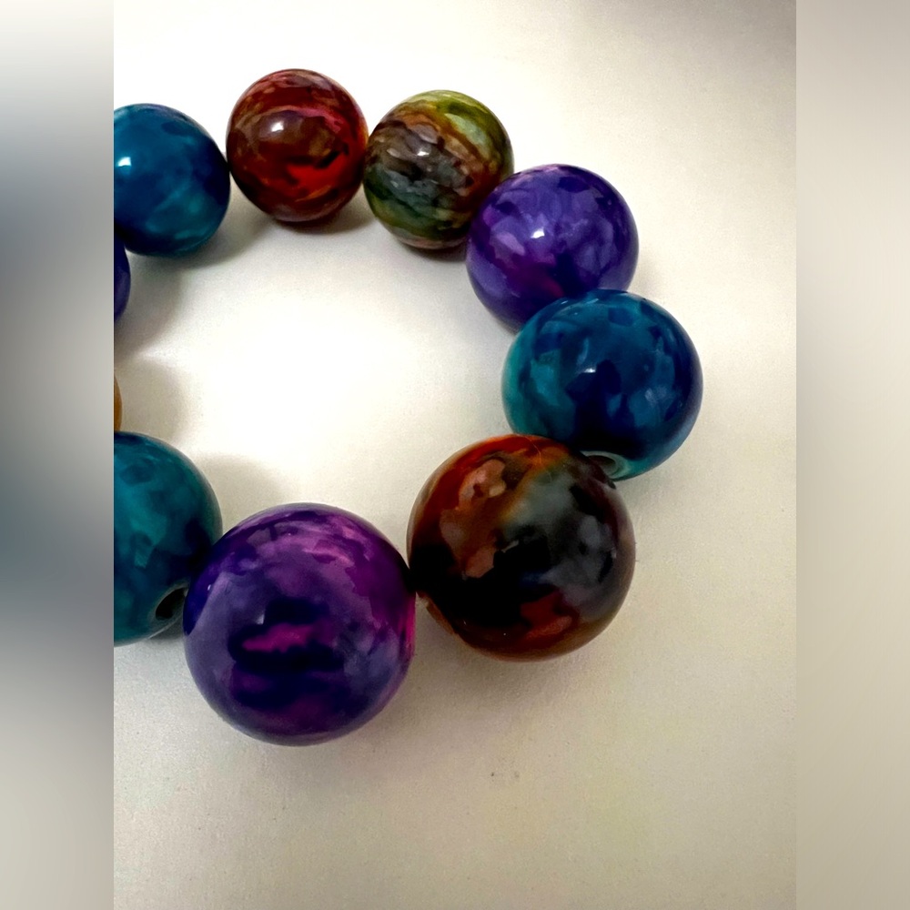 Funky Boho Large Beaded Colorful Bracelet